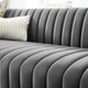 Tufted Sofa, Velvet, Gray, Modern, Living Lounge Hotel Lobby Hospitality