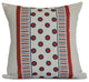 Coral Center Stripe, Stripe Print Pillow, 18"x18"