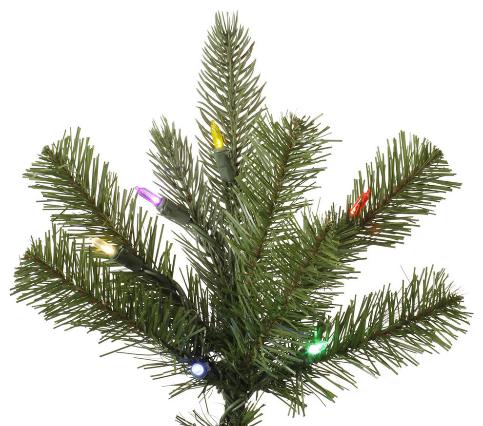 Vickerman Carolina Pencil Christmas Tree, 250 LED, Multi Colored, 5.5'x30"