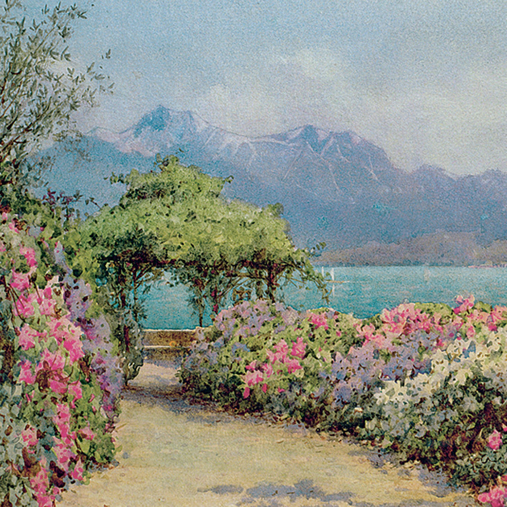 "Lake Como From the Villa" Stretched Canvas Replica, 30.5"x24"