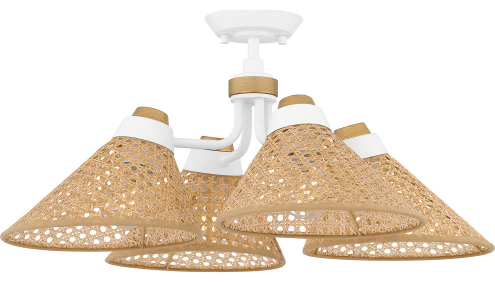 Quoizel QSF6218 Graft 4 Light 25"W Semi-Flush Ceiling Fixture - Matte White