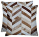 18"x18"x5" Modern and Natural Cowhide Pillow, Set of 2