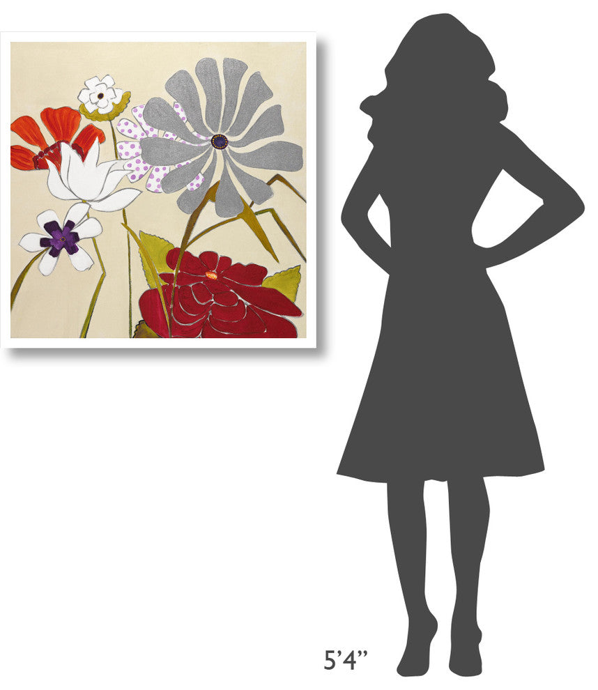 "Together Again" Digital Paper Print by Joan Elan Davis, 32"x32"