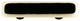 Art Glass Rectangle Bordered Pull, Alum Post, White Border Black