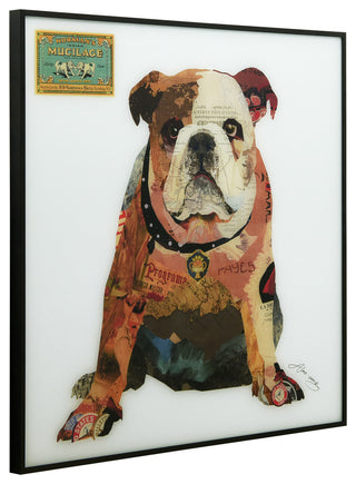 "Men's Best Bully"  Printed Wall Art Framed With Black Anodized Aluminum