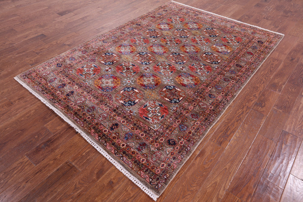 Bokhara Hand Knotted Wool Rug 5' 7" X 8' 1" - Q12925