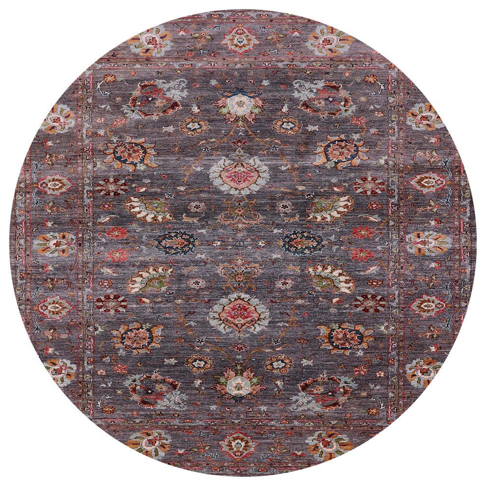 Ahgly Company Indoor Round Mid-Century Modern Area Rugs, 5' Round