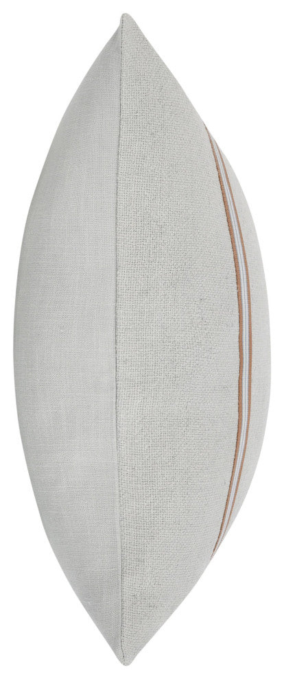 Eddie 24" Cotton Linen Blend Throw Pillow, Sagebrush Green by Kosas Home