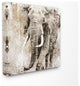 Elephant Gold Neutral Animal Textured Photograph, 30"x30", Canvas Art