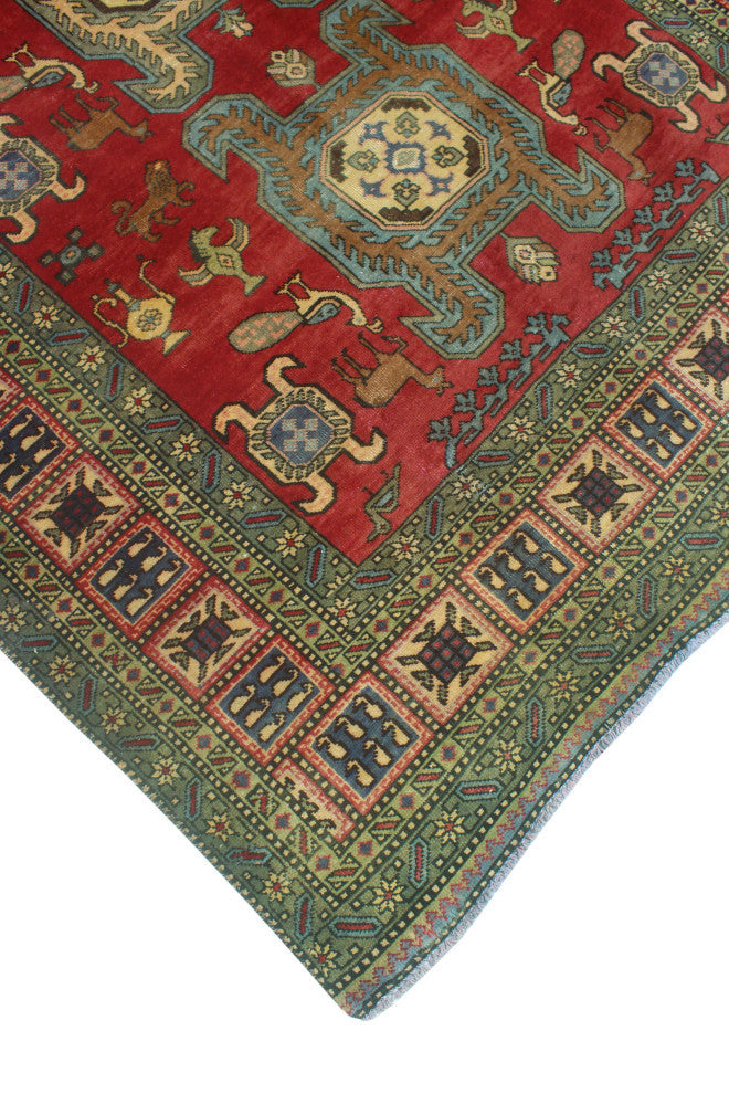 Fine Vintage Distressed Bethany Red/Beige Runner, 5'0x9'7