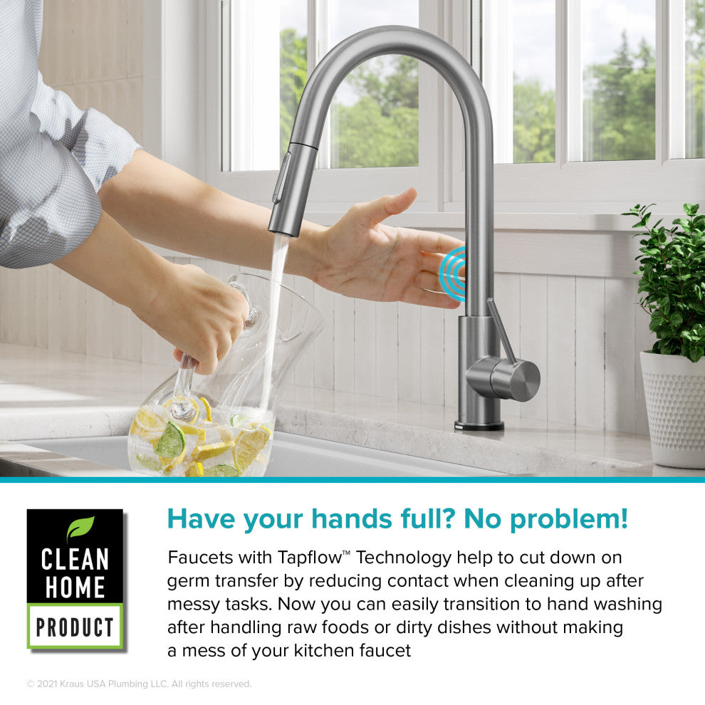 Oletto Pull-Down 1-Hole Kitchen Faucet, Chrome, Model Ktf-3104ch