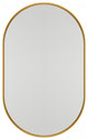 GDF Studio 20"x34" Oval Metal Recessed Bathroom Medicine Cabinet, Gold