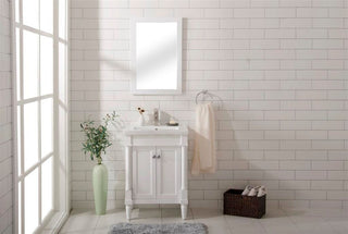 Legion Furniture Evarly Single-Sink Vanity, White, 24"