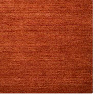 Hand Knotted Loom Wool Area Rug Solid Light Red, [Runner] 2'8''x8'