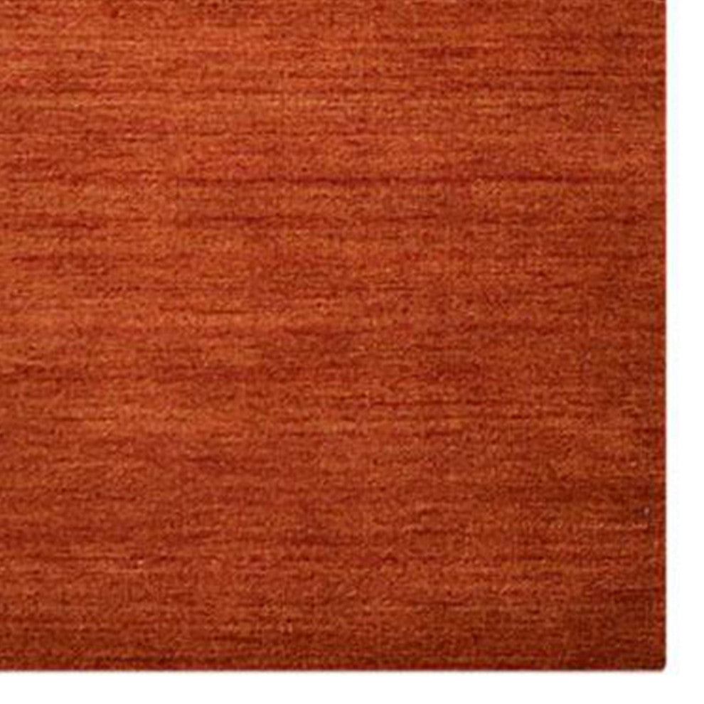 Hand Knotted Loom Wool Area Rug Solid Light Red, [Runner] 2'8''x8'