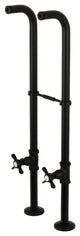 Kingston Brass Freestanding Supply Line With Stop Valve and Handle, Matte Black