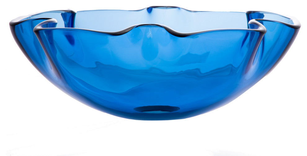 Eden Bath EB_GS50 Blue Wave Rim Tempered Glass Vessel Sink