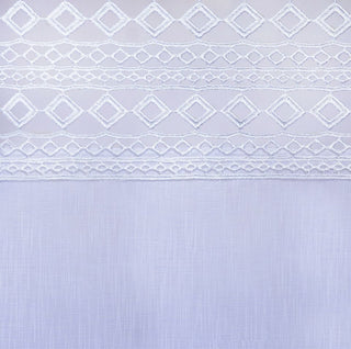 Juliette Crochet Tab Top Sheer Window Panel, White, 52''x108''