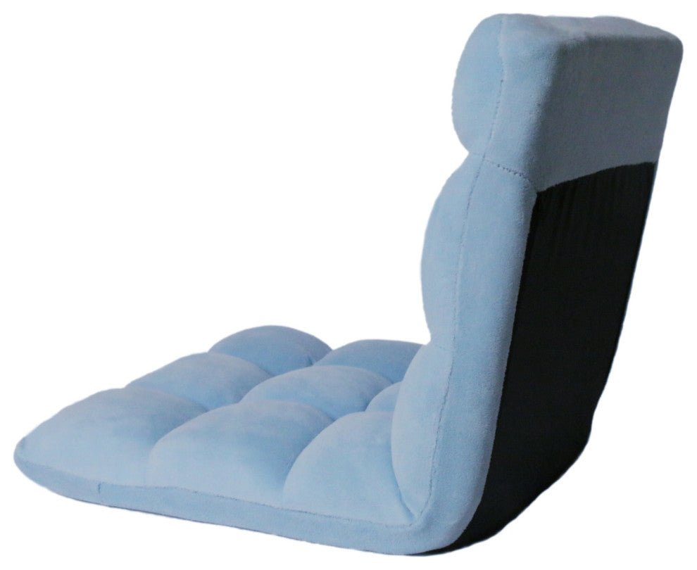 Loungie Supersoft Folding Adjustable Gaming Recliner Chair, Blue