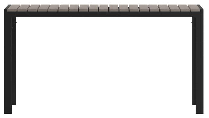 Finch Commercial Grade Outdoor  55" x 31" Dining Table, Gray