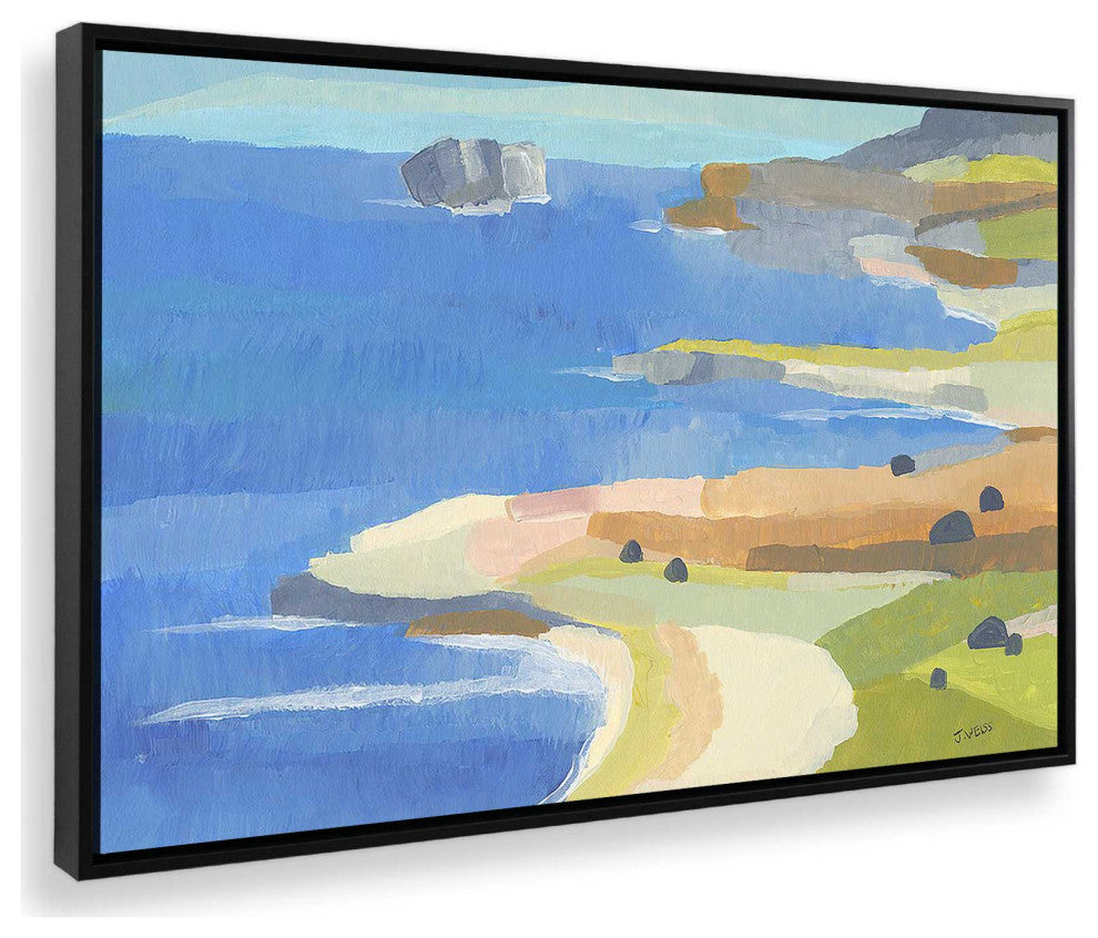 "Irish Coastal Whimsy" - Seaside Charm Canvas Art