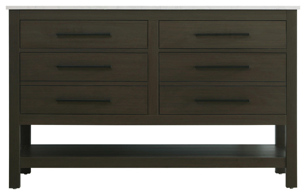 Home Living 54" Single Bathroom Vanity, Mocha Brown