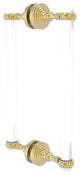 Pacific Grove 12" Twist Accent Back to Back Shower Door Pull, Satin Brass