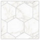 Core White Polished 3" Hexagon Porcelain Mosaic