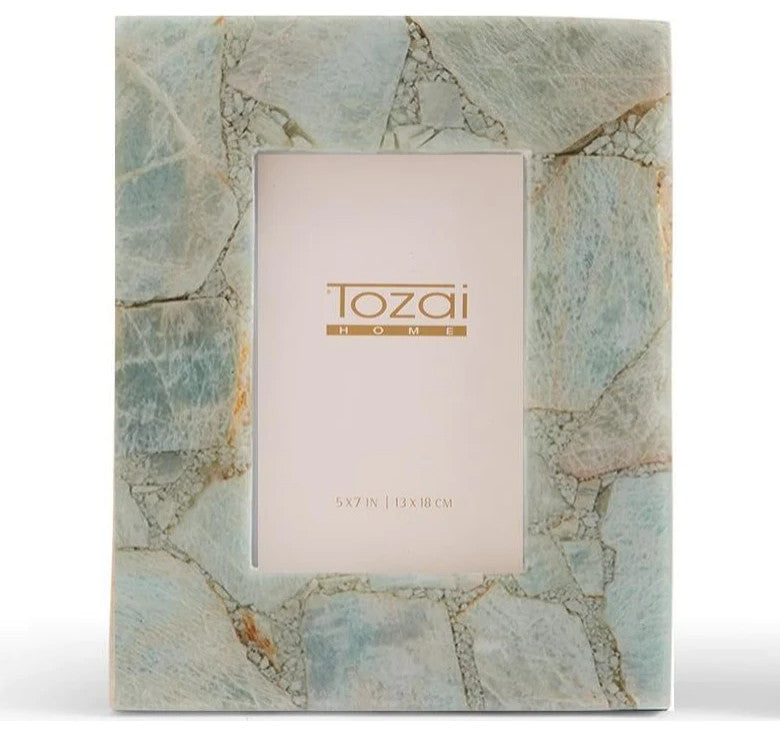 Two's Company Amazonite Set of 2 Photo Frame in Gift Box ( 4" x 6" & 5" x 7")