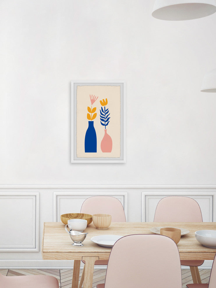 "Fern Vases" Framed Painting Print, 12x18