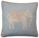Sky Blue Elephant Print Piped Cushion | Andrew Martin Jumbo
