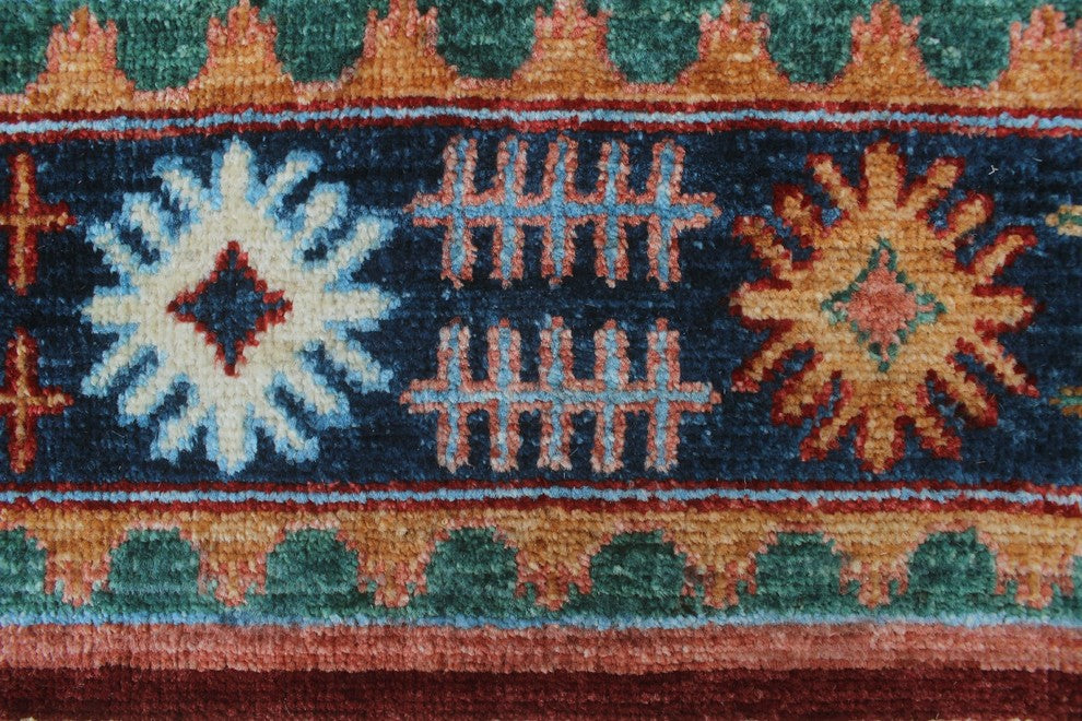 Khurgeen Ife Red and Blue Rug, 9''3x12