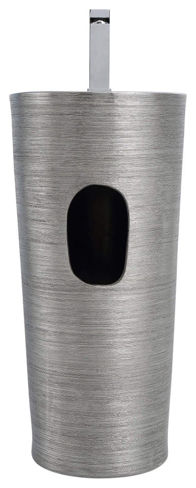 Fine Fixtures Vannes Pedestal 16"x16", Brushed Silver