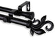 Micah Double Curtain Rod 3/4" Dia. 48-84", Black