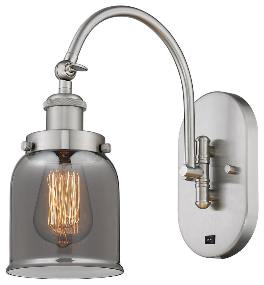 Bell Sconce, Brushed Satin Nickel, Plated Smoke, Plated Smoke