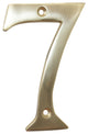 RCH Hardware Brass Modern Curvy House Number, 4-Inch, Various Finishes, Polished