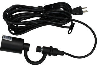 1 Light Swag Plug-In Pendant 6"w Rectangular Textured Oatmeal Shade, 17' Black C