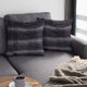 Plutus Black Graphite Furever Faux Fur Throw Pillow, 26" x 26"