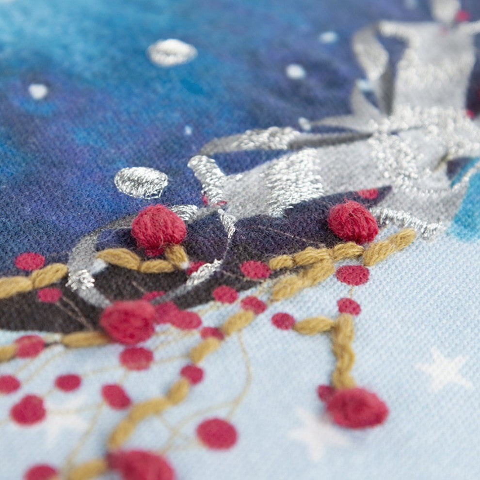 Blue Winter Wonderland Ornament Decorative Throw Pillow