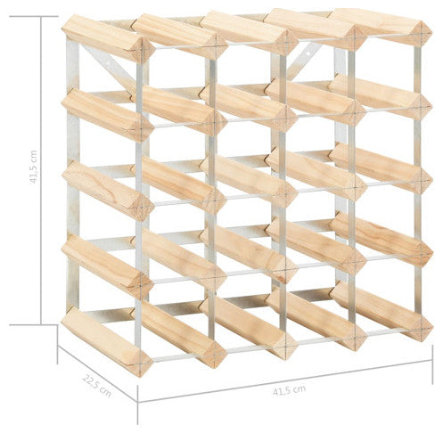 vidaXL Countertop Wine Rack Bottle Holder for 20 Bottles Wine Storage Solid Wood