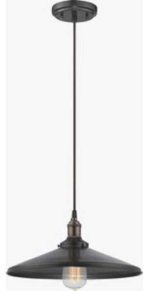 Nuvo 1-Light Vintage Pendant Light Fixture, Rustic Bronze