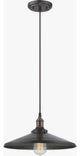 Nuvo 1-Light Vintage Pendant Light Fixture, Rustic Bronze