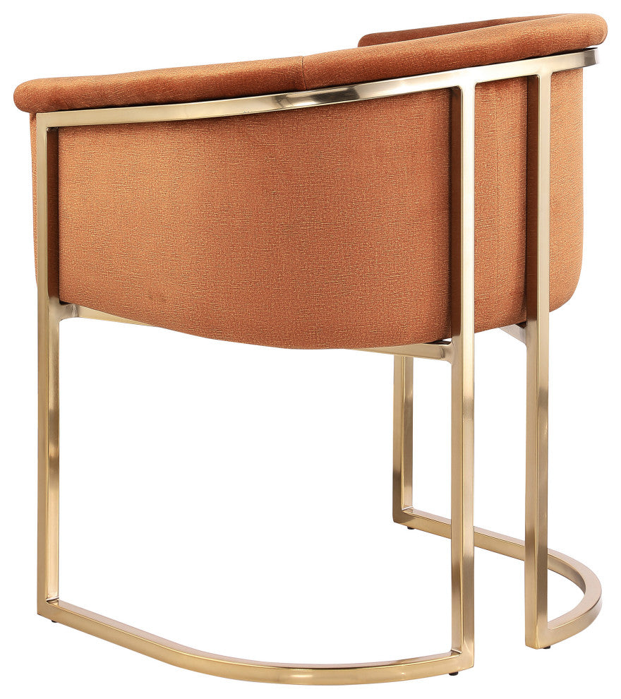 Tierra Velvet Upholstered Dining Chair, Cognac