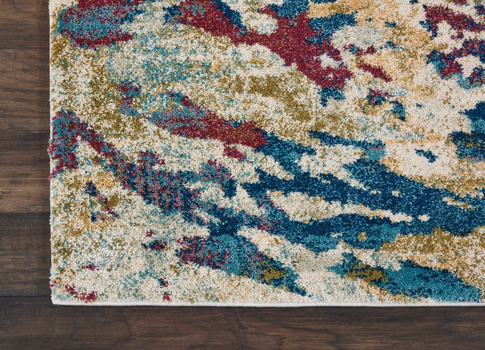 Nourison Fusion Cream/Multicolor Area Rug, 7'10"x10'6"
