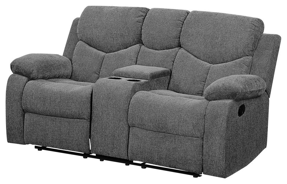 ACME Kalen Loveseat with Console (Motion) in Gray Chenille