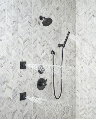Delta Grail Single-Setting Adjustable Wall Mount Hand Shower, Matte Black