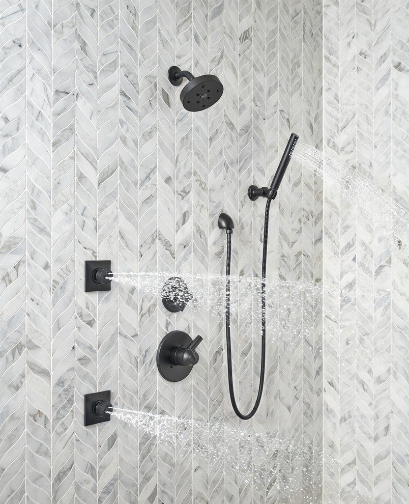 Delta Grail Single-Setting Adjustable Wall Mount Hand Shower, Matte Black