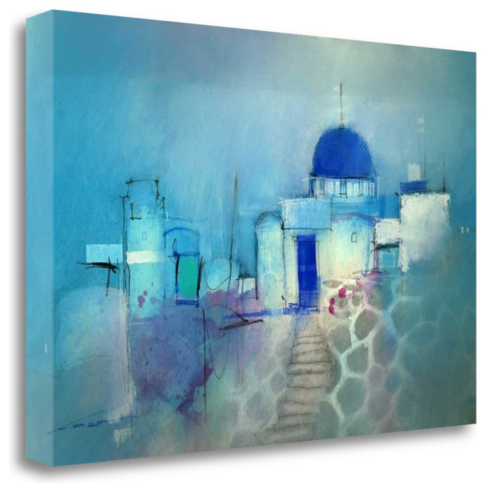"Santorini Blue" By John Lovett, Giclee Print on Gallery Wrap Canvas
