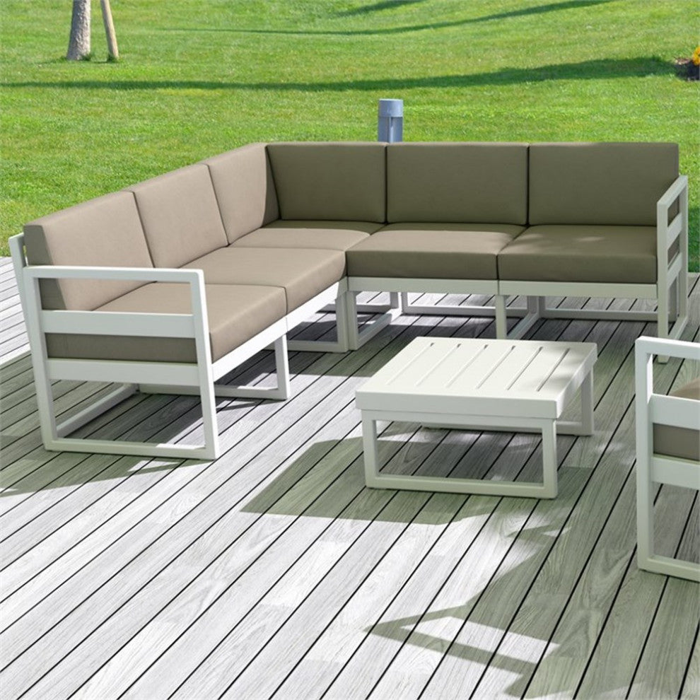 Mykonos Square Coffee Table White