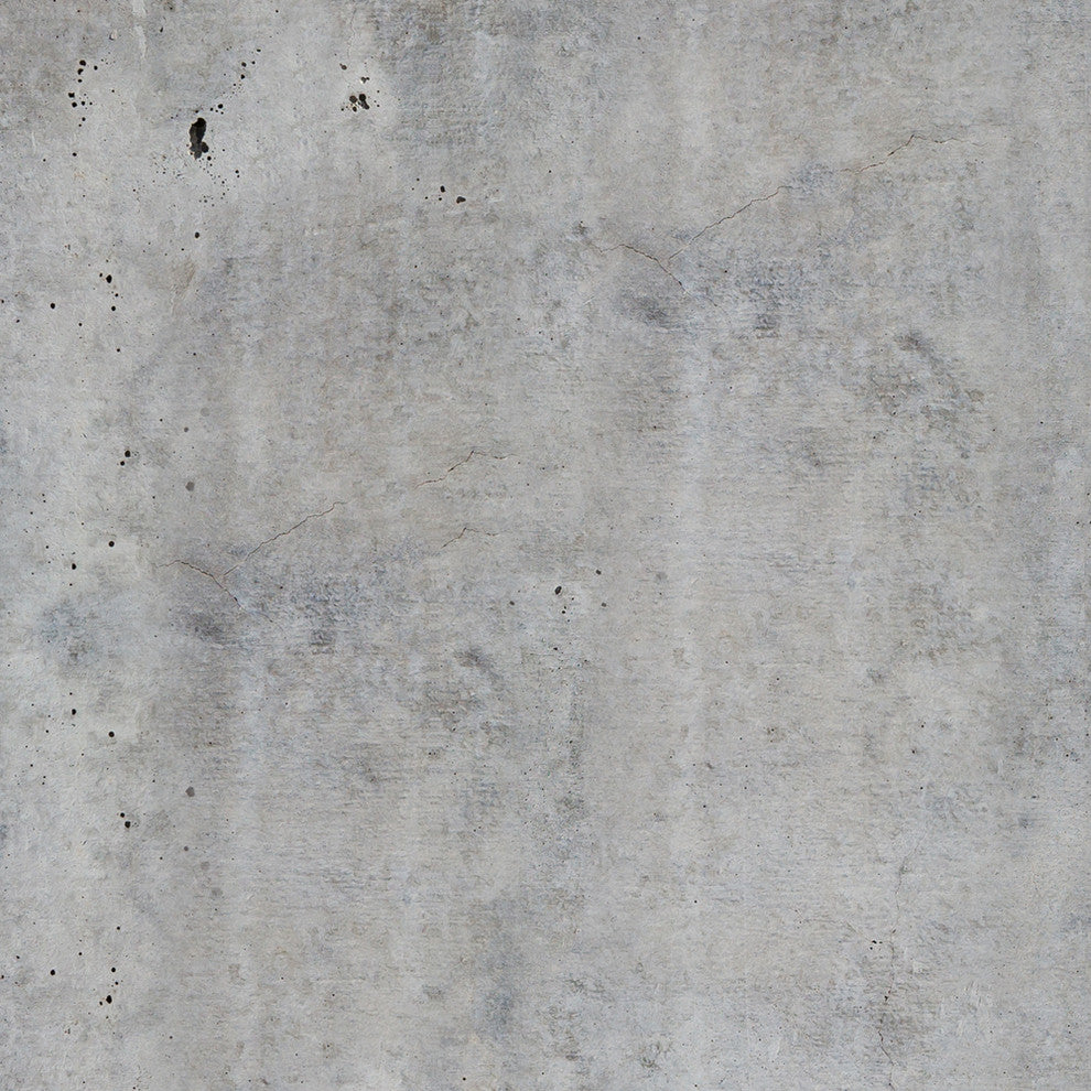 Cement Concrete Peel and Stick Vinyl Wallpaper , Dark Gray, 24"w X 60"h